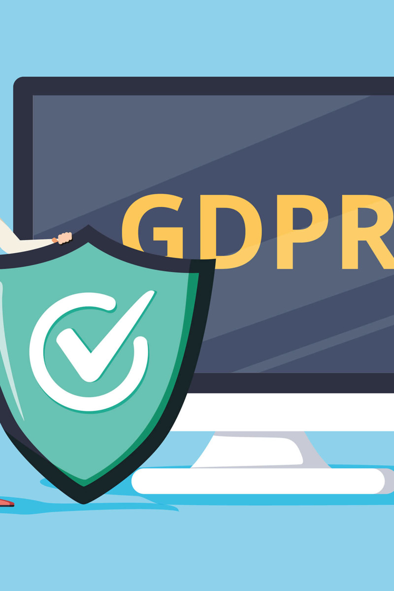 GDPR på en computer og datasikkerheds fluebenet